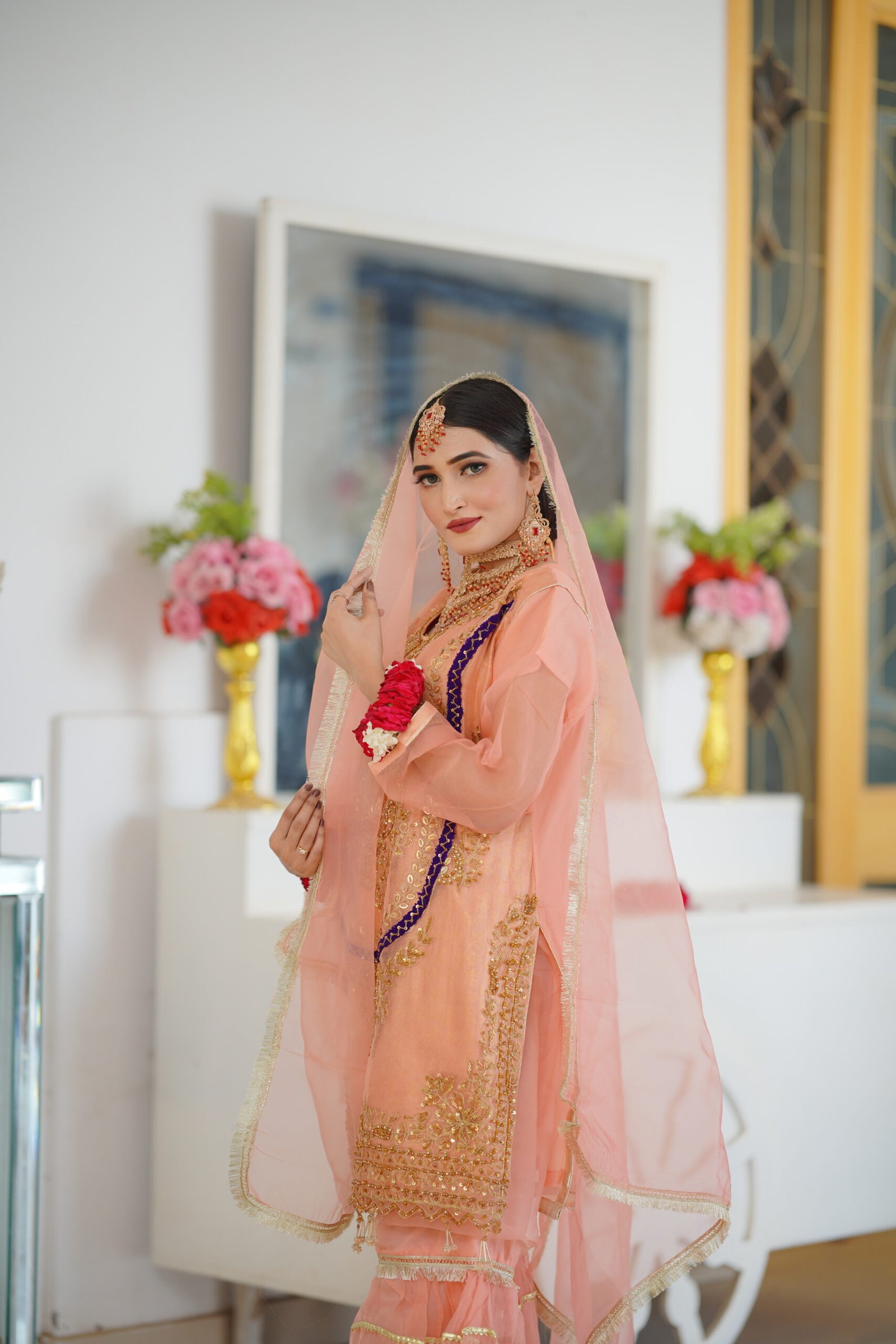 Pakistani Bridal Dress with Long shirt Lehenga wedding dress 2023 USA, UK,  Canada, Australia